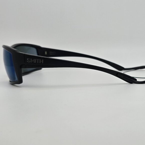 Smith Challis Matte Black Frame ChromaPop+ Polarized Blue Mirror Lens Sunglasses - Picture 3 of 14